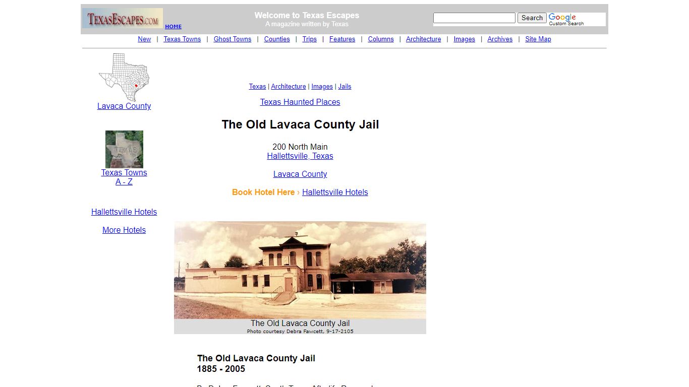 Old Lavaca County Jail, Hallettsville Texas haunted jail. - Texas Escapes