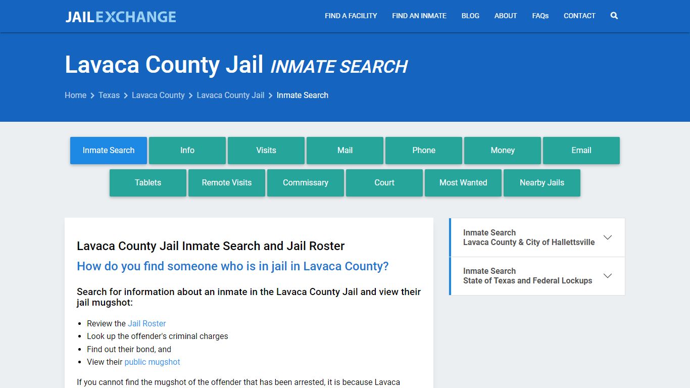 Inmate Search: Roster & Mugshots - Lavaca County Jail, TX - Jail Exchange